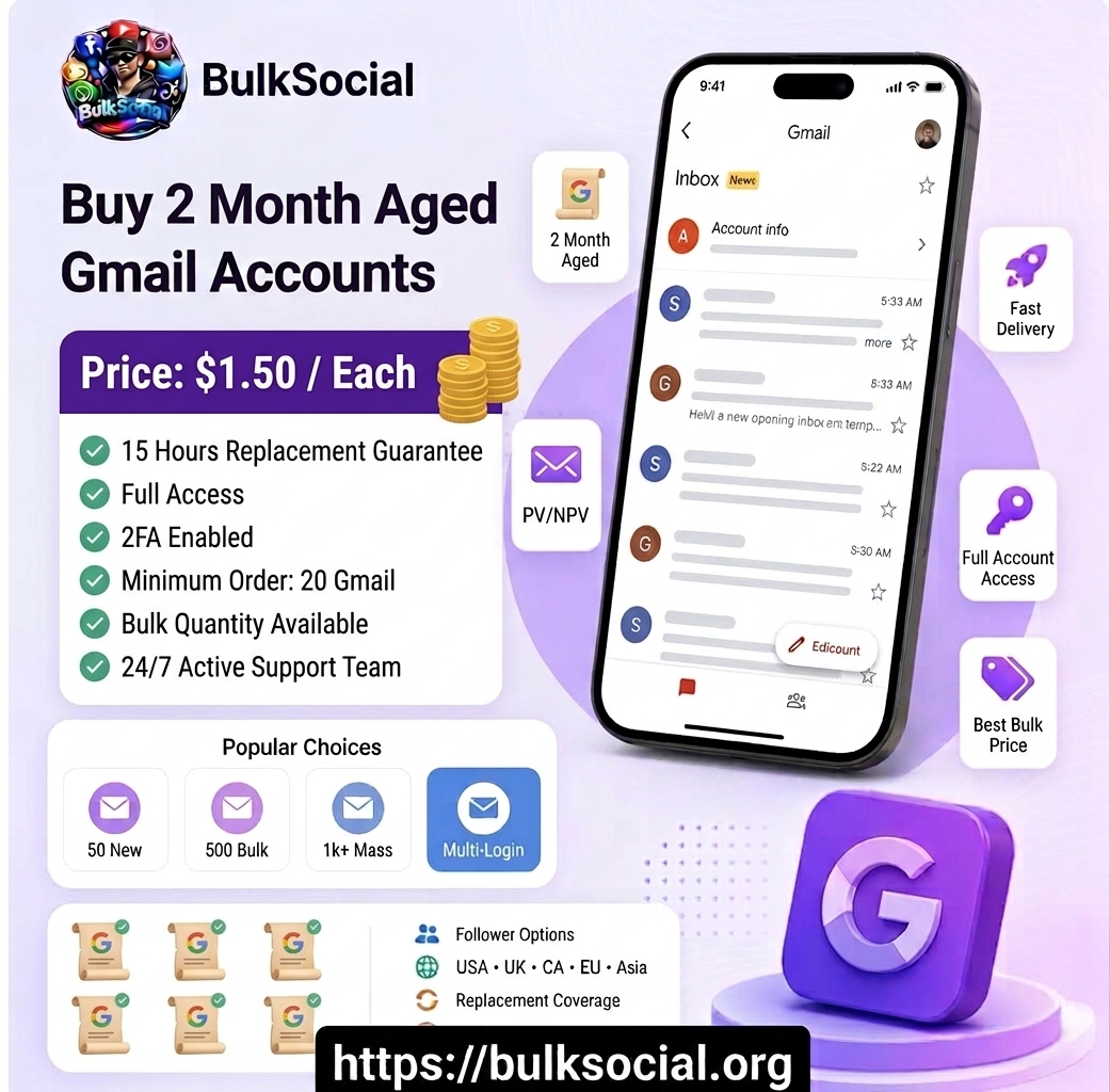 Buy 2 Month Aged 20 Gmail Account