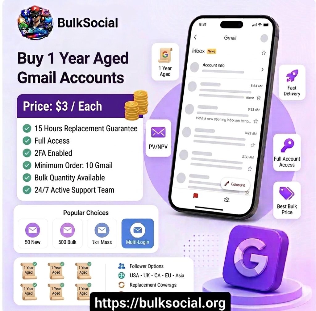 Buy 1 Year+ Aged 10 Gmail Account