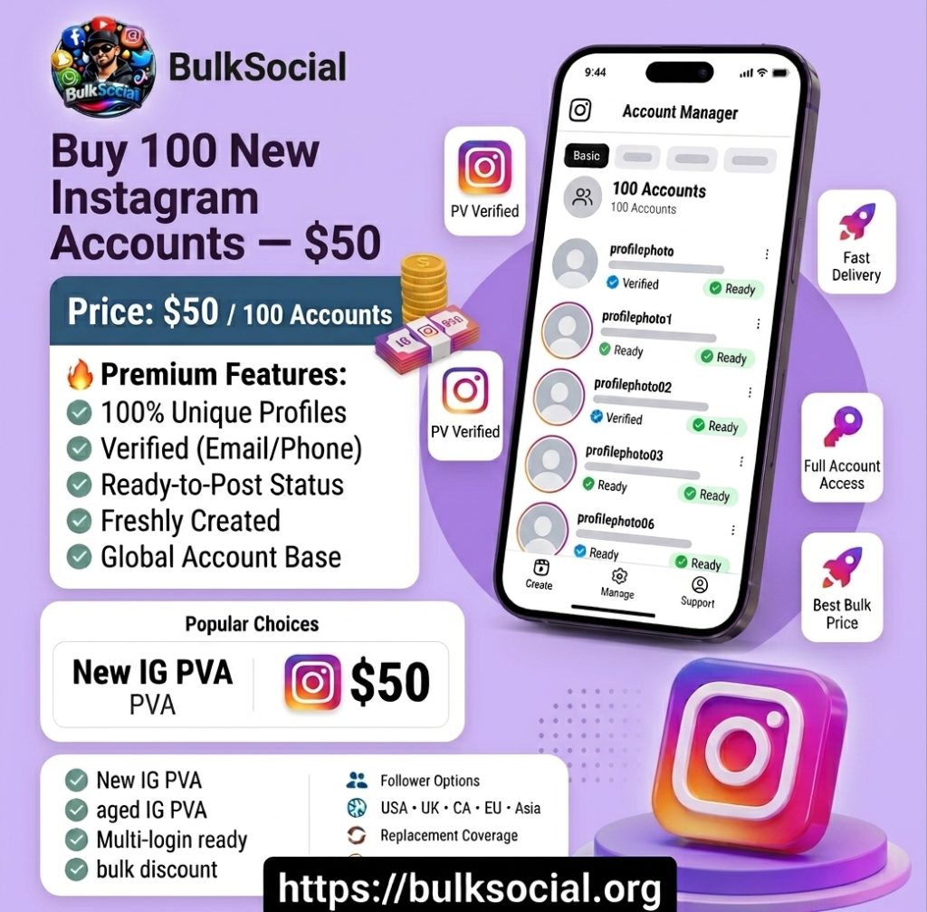 Buy 100 New Instagram Accounts