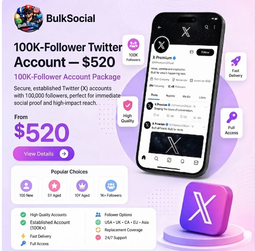 Buy 100K-Follower Twitter  Account
