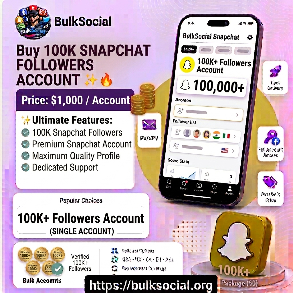 Buy 100K Snapchat Followers Account
