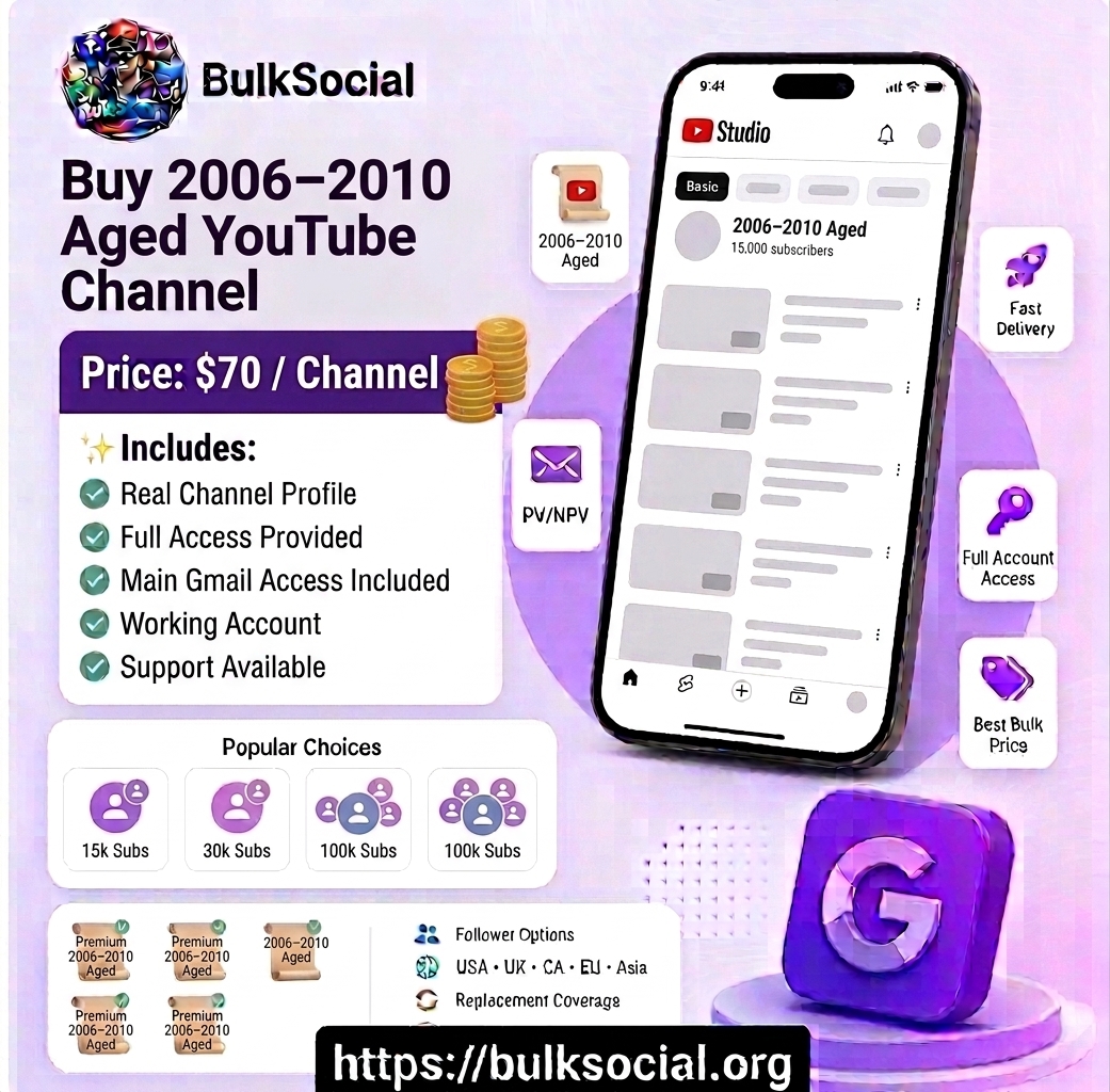 Buy 2006–2010 Aged YouTube Channel