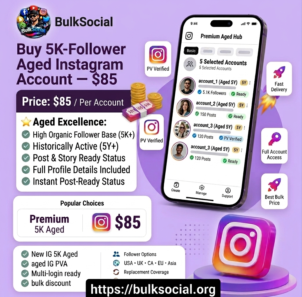 Buy 5K-Follower Aged Instagram Account