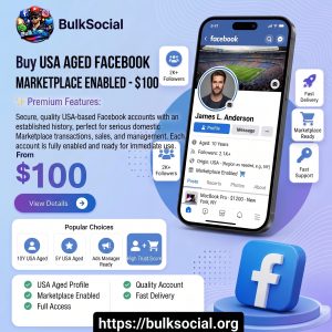 Buy USA Aged Facebook Marketplace Enabled Account