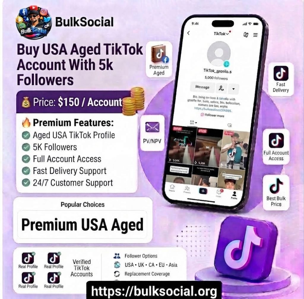Buy USA Aged TikTok Account with 5k followers