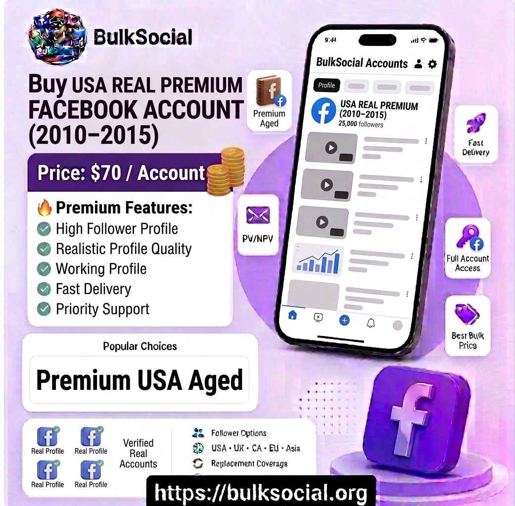 Buy USA Real Premium Facebook Account (2010–2015)